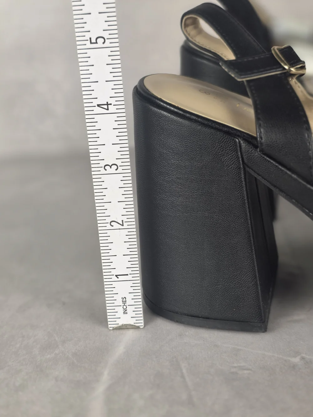 Burudani Black Platform Block Heel Sandals for Women
